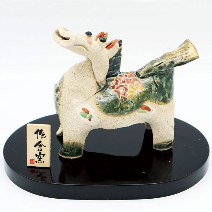 楽天市場】午 たたら飾り 織部 26-04/ 瀬戸焼 2026年 令和8年