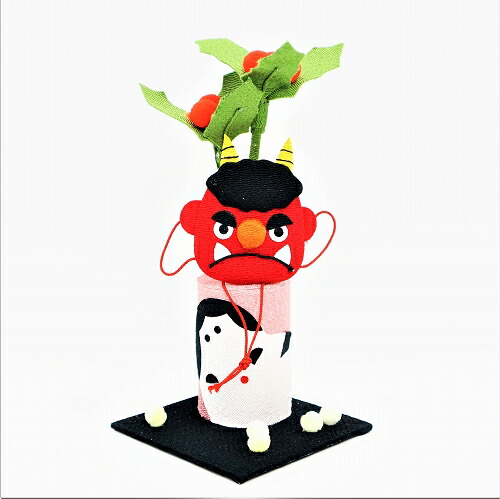 楽天市場 人形 節分 飾り 置物 恵方巻 玄関 如月 2月 豆まき 鬼 おふくさん ミニ コンパクトちりめん 和雑貨 京ぜんび