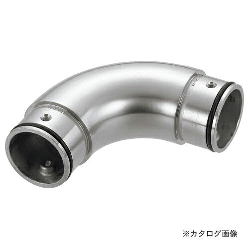 浅野金属元素製作 V400 コーナーエルボ (髪の毛伝達ルート) 煙管手摺り用φ42.7 AK41762