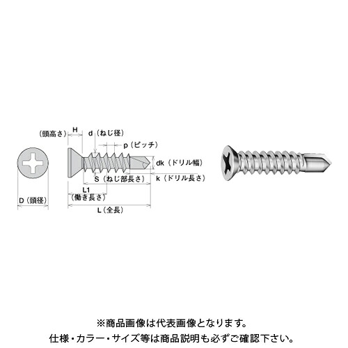 ヤマヒロ SUS410ステンレス特小頭（D=6）サラ荒目 4X19 パシペート 1000本(小箱) D=6 SFJ19｜KanamonoYaSan ＫＹＳ