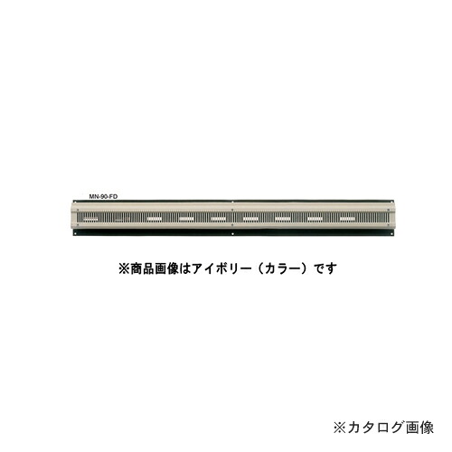 カネシン 軒裏風通し口“見切手合い”黒いこと (10台入)  ダンパー付 MN-90-FD