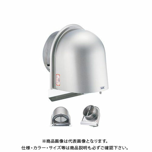 宇佐美実業 U型ボンネット付ガラリ(開閉式) 溶接精神的な統合式(防鳥網とり備える済)防火ダンパー付 φ100 ヘアーライン (24ヶ入) UEV100SK3FD-HL