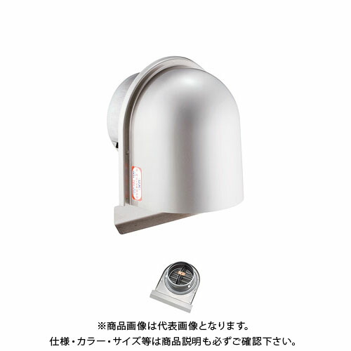 宇佐美工業 U型フード付ガラリ 溶接組立式 防火ダンパー付 φ100 ヘアーライン (24ヶ入) UZEV100SFD-HL