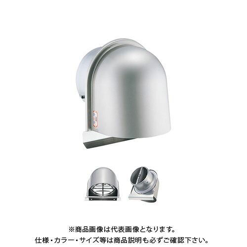 宇佐美実業 U型ボンネット付ガラリ(ワンタッチ取外式)防火ダンパー付 φ100 ヘアーライン (24ヶ入) UZEV100YFD-HL
