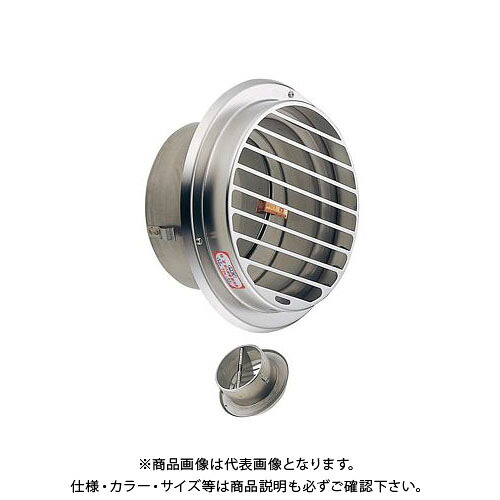 宇佐美実業 丸型ガラリ(螺子釘脱着式・低圧損型)防火ダンパー付 φ150 電解みがき上げるかた付ける (12ヶ入) SBV150BTFD-DK