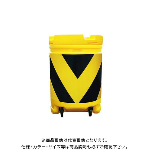 【送料別途】【直送品】安全興業 AZクッションドラムコロ付 黄黒 (1入) AZCK-002