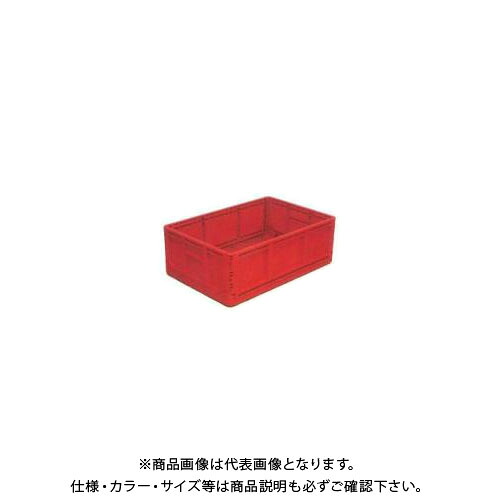 【送料別途】【直送品】安全興業 折りたたみBOX 赤 550×370×200mm 収納時：高さ56mm (10入)