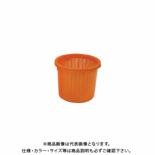 【貨物輸送別途】【直送品】安全性のある興業 丸型刈りいれるかご オレンジ色(三尺帯付) 小 270×230粍 (20入)