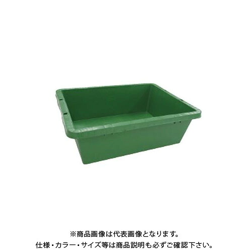 【送料別途】【直送品】安全興業 プラ箱 40 緑 497(600)×360(455)×190mm (10入)