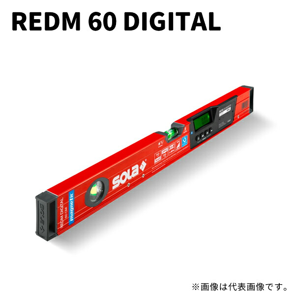 デジタル気泡管水準器 磁石付 赤いこと SOLa ソラ REDM 60 DIGITAL