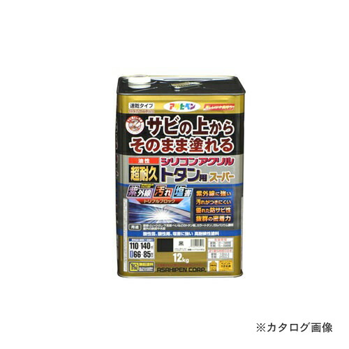 アサヒペン AP 油性超耐久シリコンアクリルトタン用 12kg (黒)