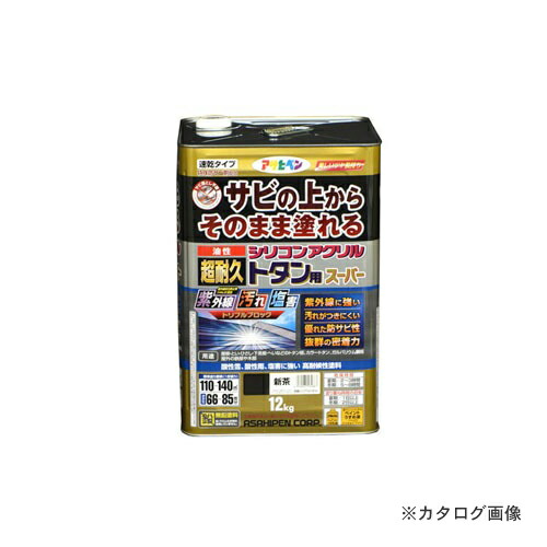 アサヒペン AP 油性超耐久シリコンアクリルトタン用 12kg (新茶)