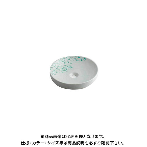 カクダイ 丸型手洗器/ペパーミント 493-097-GR