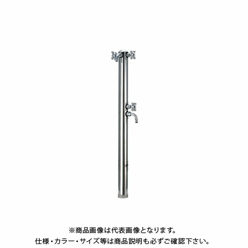 カクダイ ステンレス双口混合栓柱 624-204