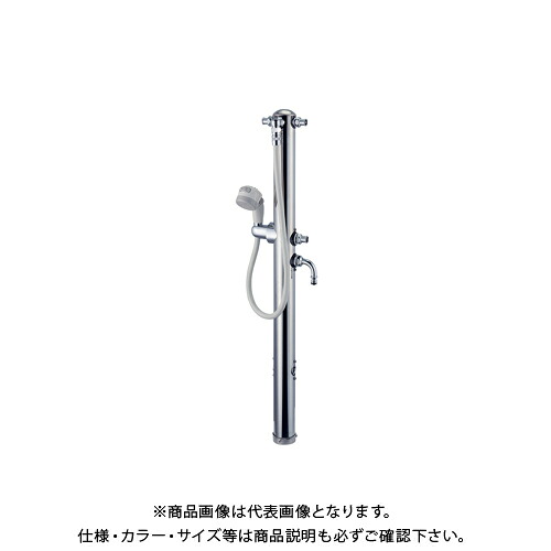 カクダイ KAKUDAI 624-216 ステンレス双口シャワー混合栓柱 624-216
