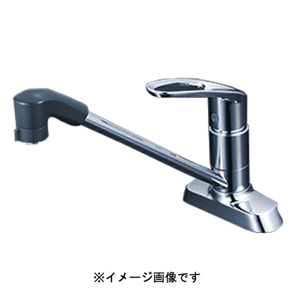 KVK シングルシャワー付混合栓 (260mmパイプ付) KM5081TF