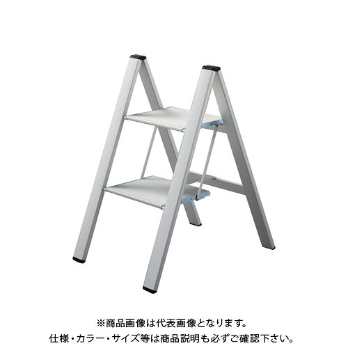 【送料別途】【直送品】ハセガワ 長谷川工業 踏台 スリムステップ シルバー SJ-2d(SI) 17404|KanamonoYaSan KYS