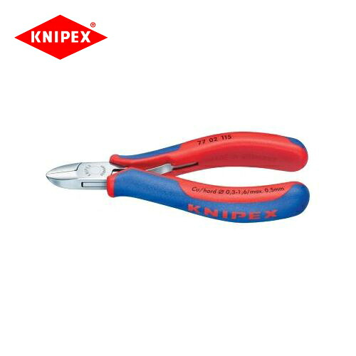 クニペックス KNIPEX エレクトロニクス斜ニッパー 7702-115｜KanamonoYaSan ＫＹＳ