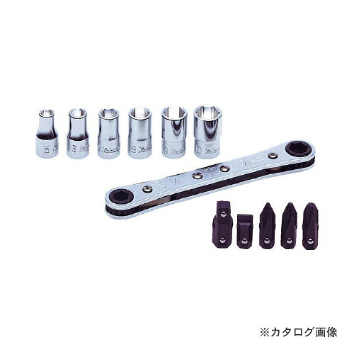 コーケン ko-ken R810C 12ヶ組 101P・101S・2400Mビット、ソケットメタルケースセット 締付工具-ソケットレンチ用ソケット