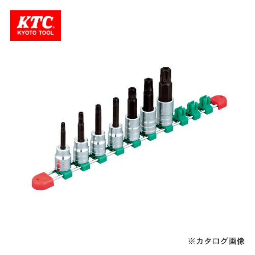 KTC 12.7sq.T型いじりお仕舞いトルクスビットソケットセット(7コ組) TBT407TH 花・ガーデン・DIY-手動工具-締付工具