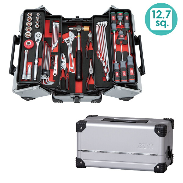 手道具仕掛ける 両開き金属元素入れもの手合い [52点] 赤いこと 12.7sq. KTC SK4520WZ