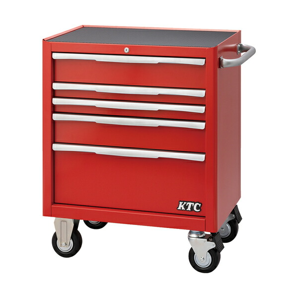 【送料別途】【直送品】KTC ローラーキャビネット (上段深型5段5引出) レッド EKW-1105R
