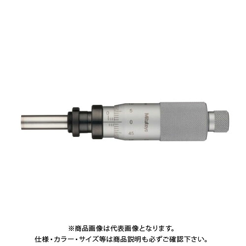 ミツトヨ Mitutoyo マイクロメータヘッド(高機能形) 極微動用 ナット付きステム 先端平面(超硬合金チップ付) (110-101) MHF2-2.5