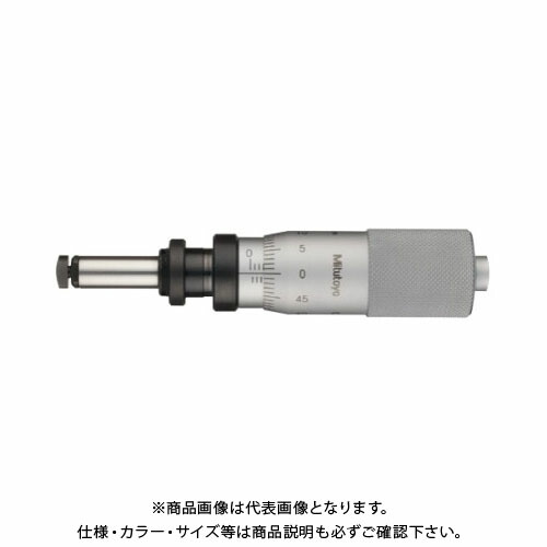 ミツトヨ Mitutoyo マイクロメータヘッド(高機能形) 極微動用 ナット付ステム 先端球面(SR10)(超硬合金チップ付) (110-107) MHF4-1