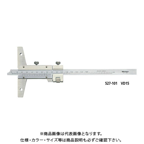 ミツトヨ Mitutoyo デプスゲージ(微動送り付) 200mm (527-102) VD20