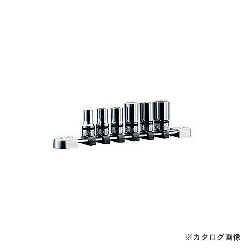 ネプロス KTC 9.5sq.セミディープソケット(十二角) 6コ組 NTB3M06WA