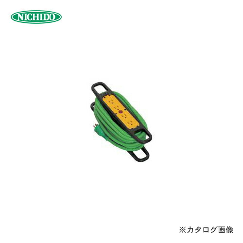 日動工業 ハンドリールア-ス付タイプ(10m)緑 HR-E104-G