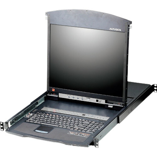【送料別途】【直送品】ATEN KVMドロワー 8ポート/デュアルスライド/17インチLCD/ロングレール KL1508AMJJL 264,899円