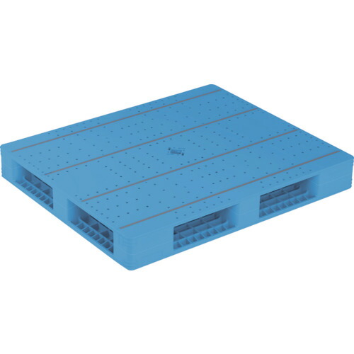 【送料別途】【直送品】サンコー プラスチックパレット 840145 LX-102122R4 ブルー 84014501-BL503
