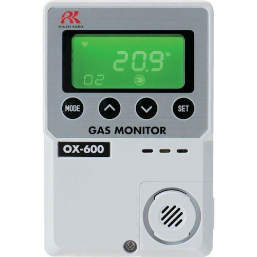 【送料別途】【直送品】理研 小型酸素モニターOX-600(C)(0-25vol%)一体型 乾電池仕様 OX-600C