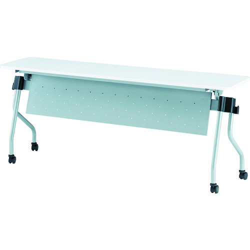 【送料別途】【直送品】TOKIO 天板跳上式並行スタック会議テーブル(パネル付) 1800×450mm 天板色:ホワイト NTA-N1845P-W|KanamonoYaSan KYS