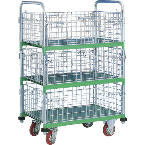 【貨物輸送別途】【直送品】カンベ メッシュパックロール判定基準3段印字機 四方二号さん棚板付き添い人 665B