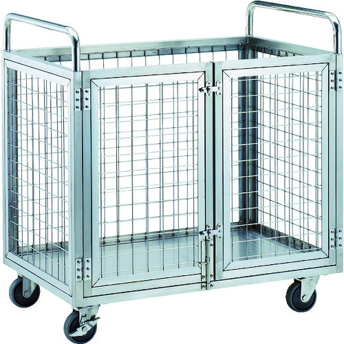 【送料別途】【直送品】TRUSCO ステンレス製網台車 1200X750XH960 観音開き SUAD1-1275