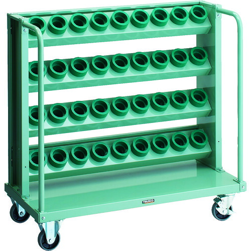 【貨物輸送別途】【直送品】TRUSCO ツーリング手押し車 HSK63A BT40 NT40兼用 4段 36個納める VTLW-E410