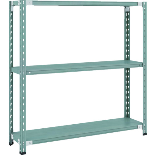 【貨物輸送別途】【直送品】TRUSCO CB型セミボルトレス軽さ棚 1200X300XH1200 3段 緑であること CB-4433-GN