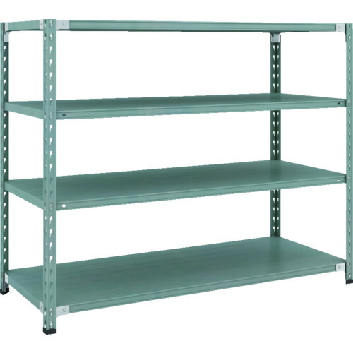【送料別途】【直送品】TRUSCO CB型セミボルトレス軽量棚 1500X600XH1200 4段 グリーン CB-4564-GN｜KanamonoYaSan ＫＹＳ