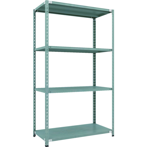 【貨物輸送別途】【直送品】TRUSCO CB型セミボルトレス軽さ棚 1200X600XH21004段 緑であること CB-7464-GN 収納・保管-花・ガーデン・DIY-ワゴン・ラック