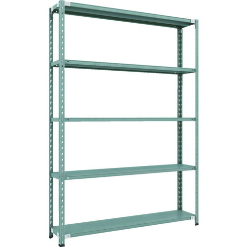 【送料別途】【直送品】TRUSCO CB型セミボルトレス軽量棚 1500X300XH21005段 グリーン CB-7535-GN
