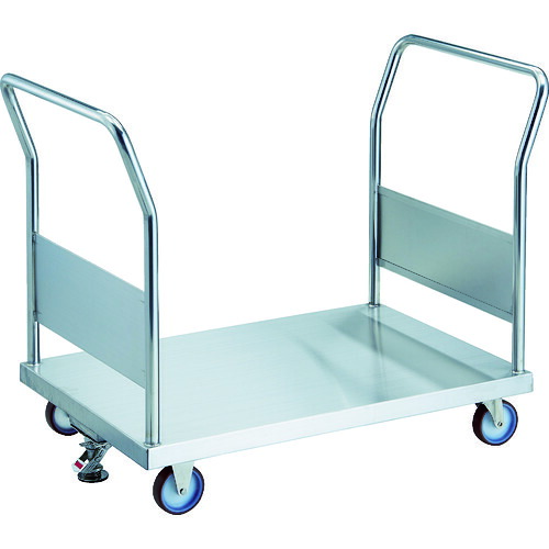 【送料別途】【直送品】TRUSCO ステンレス台車 オールステン両袖台車 900X600 φ100NU ストッパー付 AS-2W-100NU-S