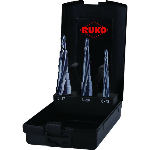 RUKO スパイラルステップドリル 3本書き割り ハイス ルナテックコーティング 101087PRO