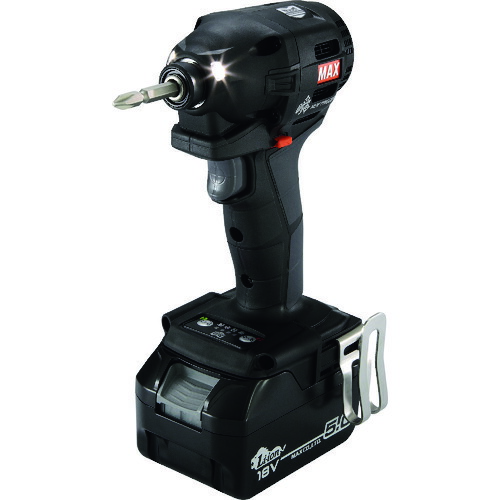 MAX 充電式ブラシレスインパクトドライバ18Vセット黒 PJ-ID153K-B2C/1850A|KanamonoYaSan KYS
