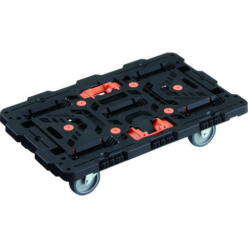 TRUSCO 連結式樹脂製平台車 ビートル 700X450 自在3輪 とめたろう付 BT700J3-E100T