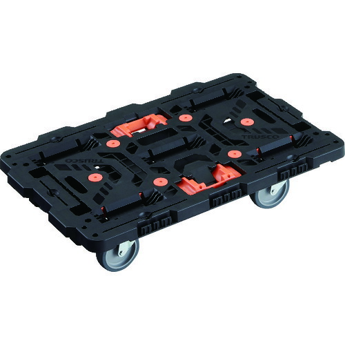 TRUSCO 連結式樹脂製平台車 ビートル 700X450 自在5輪 とめたろう付 BT700J5-E100T