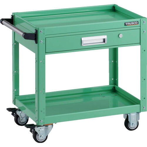 TRUSCO イーグルワゴン 600×400×H600 引出付 ウレタン車輪 ヤンググリーン EGW-662VU-YG