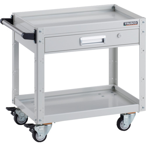 TRUSCO イーグルワゴン 600×400×H600 引出付 ウレタン4輪自在 ホワイト EGW-662VUJ-W