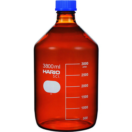 HARIO 耐熱ねじ口瓶(茶) 3,800ml NBB-3.8L-SCI